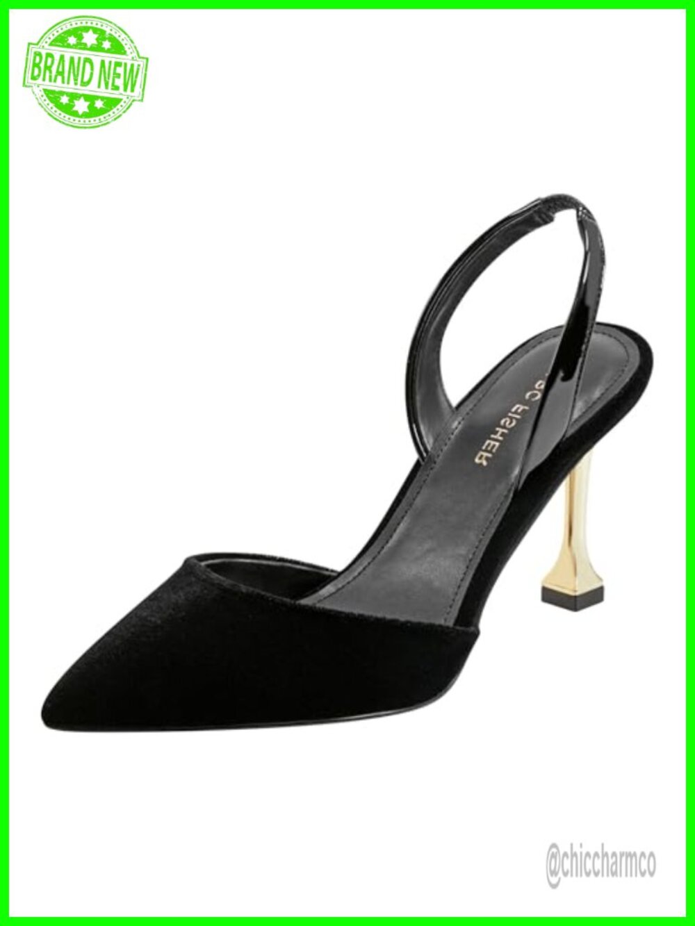 Pointed Toe Slingback Stiletto Heel Dress Pumps Formal Evening Shoes